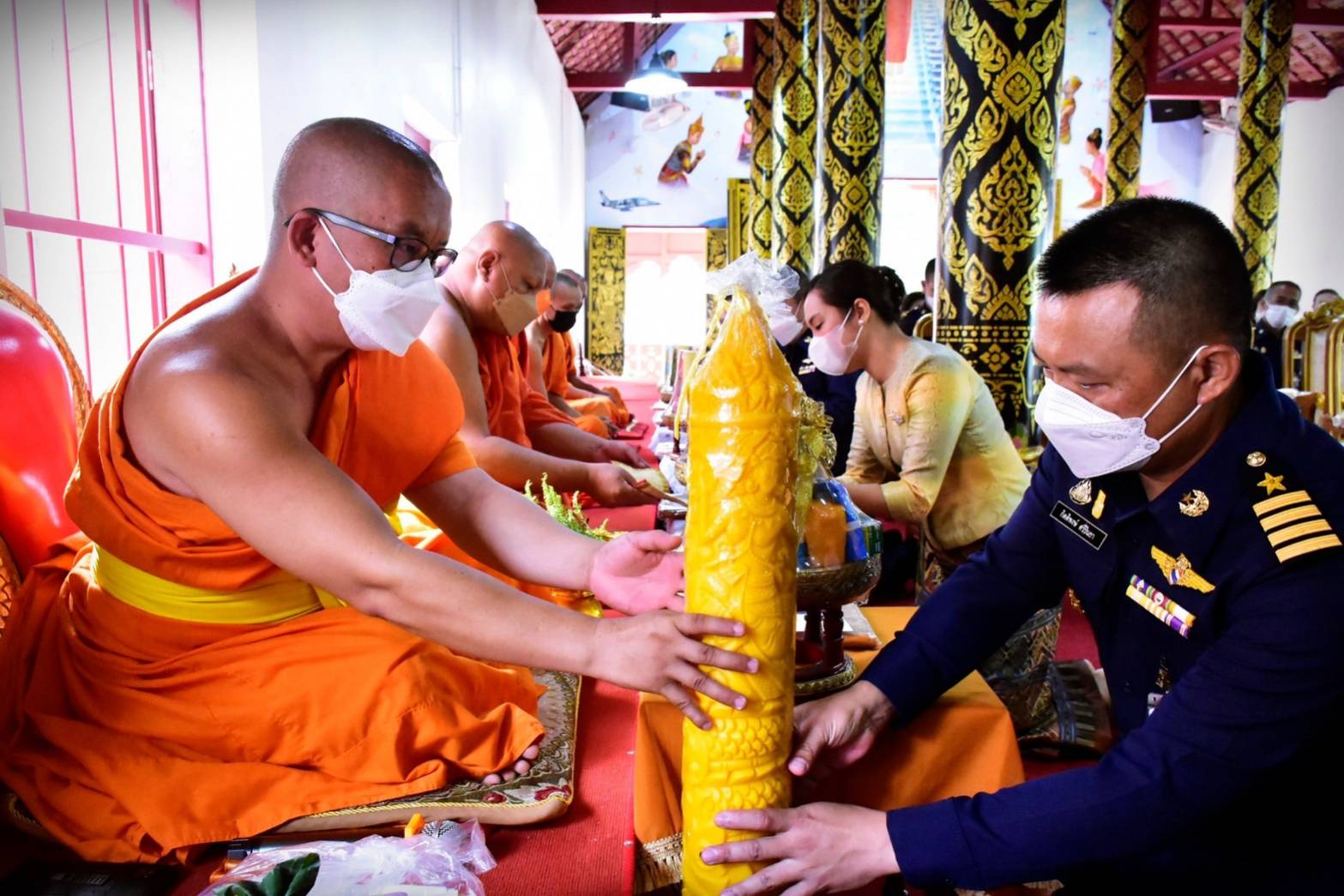 เชียงใหม่ - พิธีถวายเทียนพรรษา กองบิน ๔๑ ประจำปี ๒๕๖๕